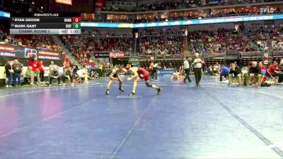 1A-144 lbs Champ. Round 2 - Mark Gant, Hinton vs Ryan Groom, North Mahaska