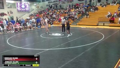 132 lbs Quarters & 1st Wb (16 Team) - Keegan Dunn, Whitewater vs JORDAN ALLEN, Southwest Dekalb