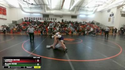 132 lbs Semifinal - Landon Rhyne, Wind River vs Elijah Nose, Laurel