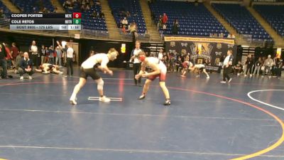 175 lbs 3rd Place - Cooper Porter, Meyersdale vs Cole Retos, Notre Dame GP