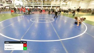 143 lbs Quarterfinal - Dillon Gray, ME Trappers WC vs Devan Bacote, Meriden Youth Wrestling