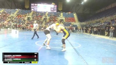 285 lbs Champ. Round 1 - Gunner Cadreau, Fargo North vs Haaken Jacobsen, Bismarck Legacy