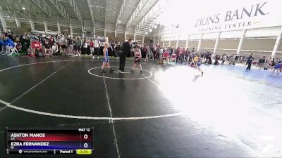 71 lbs Champ. Round 1 - Ashton Manos, CA vs Ezra Fernandez, ID