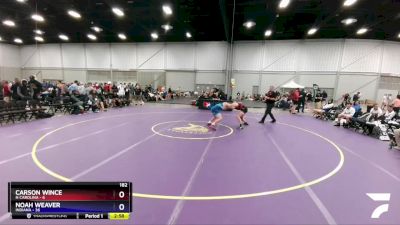 182 lbs 2nd Wrestleback (16 Team) - Carson Wince, N Carolina vs Noah Weaver, Indiana