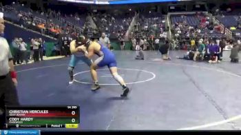 3A 285 lbs Semifinal - Christian Hercules, West Rowan vs Cody Hardy, Parkwood