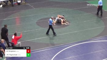 167 lbs 5th Place - Brandon Singleton, Central Valley vs Mason Papinchak, Forest Hills