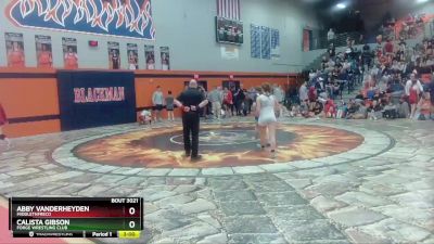 132 lbs Round 1 - Abby Vanderheyden, MiddleTNFreco vs Calista Gibson, Forge Wrestling Club