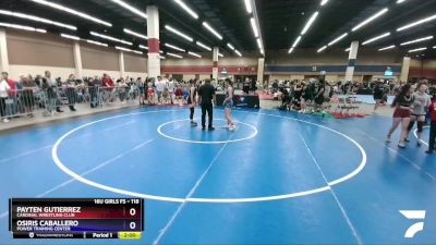 118 lbs Cons. Round 2 - Payten Gutierrez, Cardinal Wrestling Club vs Osiris Caballero, Power Training Center