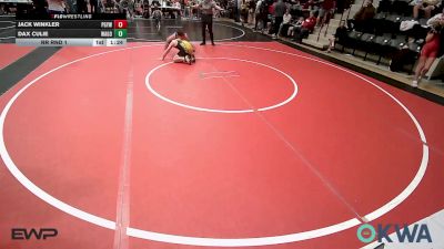 120 lbs Rr Rnd 1 - Jack Winkler, Prairie Grove Youth Wrestling vs Dax Culie, Wagoner Takedown Club