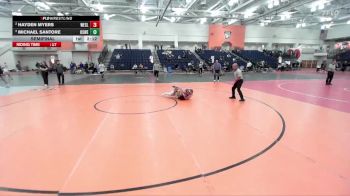 141 lbs Semifinal - Michael Santore, Oswego State vs Hayden Myers, Wesleyan (CT)