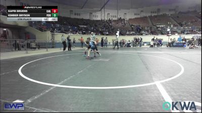 62 lbs 5th Place - Kapri Bruens, Carl Albert vs Kimber Bryson, Perkins