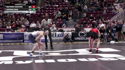 127 lbs First Round - Matthew Santoro, Saucon Valley vs Antonio Boni, Central Valley