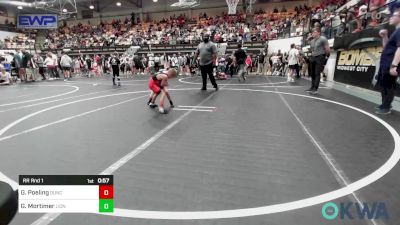 43-46 lbs Rr Rnd 1 - Gunner Poeling, Duncan Demon Wrestling vs Grayson Mortimer, Lions Wrestling Academy