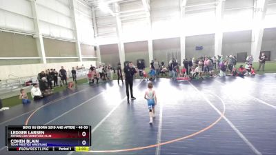 46-50 lbs Round 3 - Ledger Larsen, Payson Lion Wrestling Club vs Cohen Blain, Team Prestige Wrestling