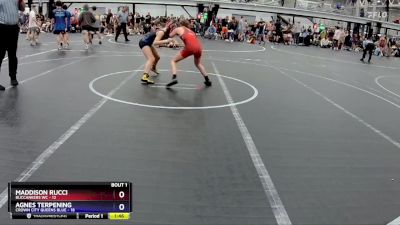 100 lbs Semis (4 Team) - Maddison Rucci, Buccaneers WC vs Agnes Terpening, Crown City Queens Blue