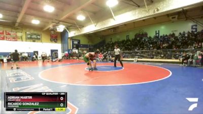 285 lbs Champ. Round 1 - Adrian Martir, Valley View vs Ricardo Gonzalez, Moorpark