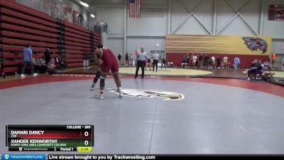 285 lbs Semifinal - Damari Dancy, Coe vs Xander Kenworthy, North Iowa Area Community College