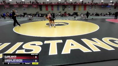 145 B Semifinal - Sabrina Sifuentez, Southern Oregon University vs Clare Waite, North Central (IL)