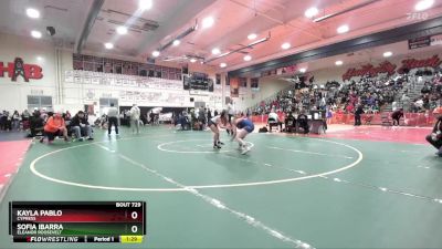 125 lbs Quarterfinal - Sofia Ibarra, Eleanor Roosevelt vs Kayla Pablo, Cypress