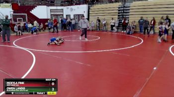 55-57 lbs Round 2 - Owen Landis, Bloomington South WC vs Mckyla Fink, Red Hawk WA