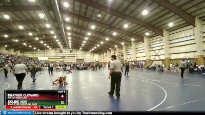 83 lbs Champ. Round 2 - Drayger Cloward, Uintah Wrestling vs Kolbie Aoki, Bear River Wrestling Club