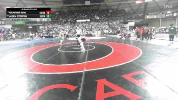 Boys 2A 157 lbs Champ. Round 1 - Aiden Steffen, Evergreen (Seattle) vs Graysen Serl, W. F. West