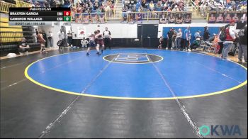 160 lbs Consi Of 8 #2 - Braxton Garcia, Eufaula Ironheads Wrestling Club vs Cameron Wallace, Kingfisher YellowJackets