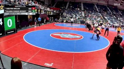 100 lbs Cons. Round 1 - Ellania Cheeks McNatt, Cross Creek vs Aislynn Weller, Chestatee