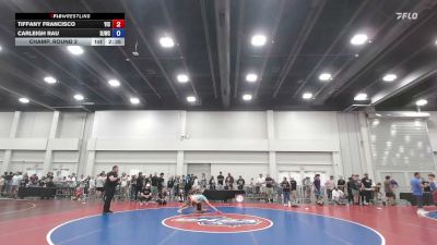 105 lbs Champ. Round 3 - Tiffany Francisco, Youth Impact Center vs Carleigh Rau, Dragons Junior Wrestling Club