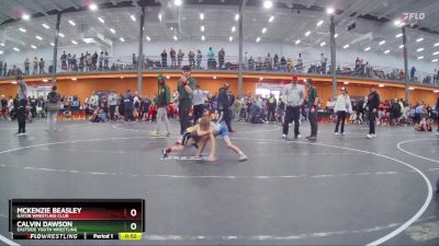 50 lbs Quarterfinal - McKenzie Beasley, Gator Wrestling Club vs Calvin Dawson, Eastside Youth Wrestling