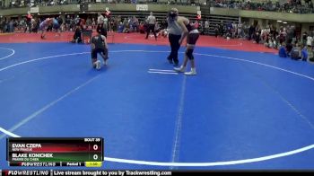 140 lbs Quarterfinal - Blake Konichek, Prairie Du Chien vs Evan Czepa, New Prague