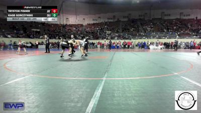 200 lbs Consi Of 16 #1 - Tryston Fisher, Jay Junior High vs Kage Gorczynski, Salina