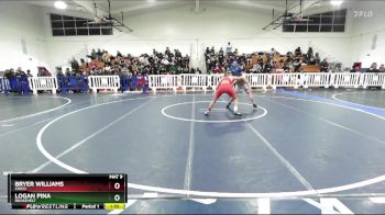 120 lbs Champ. Round 1 - Bryer Williams, Chico vs Logan Pina, Roosevelt