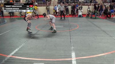 105_B lbs Round Of 16 - Benett Greathouse, Titusville vs Hudson Kovach, Forest Hills