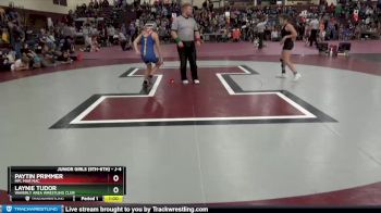 J-4 lbs Round 3 - Laynie Tudor, Waverly Area Wrestling Club vs Paytin Primmer, MFL Mar Mac