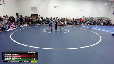 108-115 A Round 2 - Tanner Steelman, CY Middle School vs Jayvien Gomez, Torrington Middle School