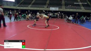 145 lbs Consi Of 8 #2 - John Scottie Ford, Chestertown vs Zarian Cabalo, Woodbine