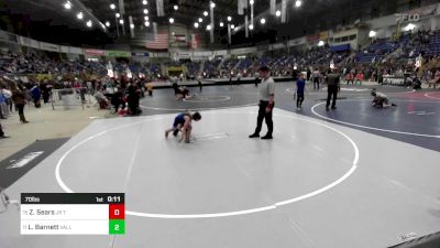 70 lbs Consi Of 8 #2 - Zayden Sears, Jr Trojans vs Luke Barnett, Valley Bad Boys