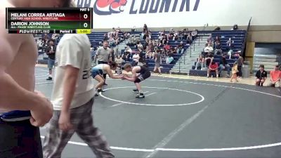 125-133 lbs Round 4 - Darion Johnson, All- Phase Wrestling Club vs Melani Correa Artiaga, Century High School Wrestling