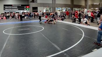 90 lbs Semifinal - Braxton Barnes, KS Thunderstruck vs Braxton Roberts, Rock Creek