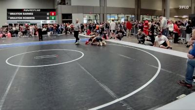 90 lbs Semifinal - Braxton Barnes, KS Thunderstruck vs Braxton Roberts, Rock Creek