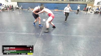 180 lbs Semifinal - Oliver Ordaz, Riverside vs Jovan Kadletz, Northwood