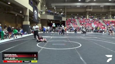 90 lbs Cons. Round 2 - Lane Allen, Paola Wrestling Club vs Daxton Paul, Maize Wrestling Club