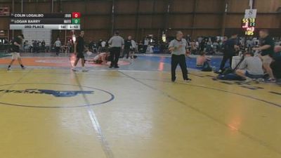 135 lbs 3rd Place - Colin Logalbo, Journeymen vs Logan Barry, Mayo Quanchi