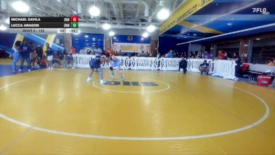 132 lbs Cons. Round 2 - Michael Davila, Lincoln High School vs Lucca Aragon, Kongkrete Wrestling Academy