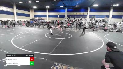 150 lbs Round Of 32 - Laramie Gibson, Mid Valley Wr Ac vs Dimetry Molina, Rough House WC