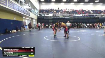 285 lbs Champ. Round 3 - Kendrick Salcido, Sacramento City College vs Aj Thomas, Sacramento City College