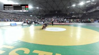 Boys 1A 132 lbs Champ. Round 2 - Riley Mazza, Kalama vs Elian Serra, Connell