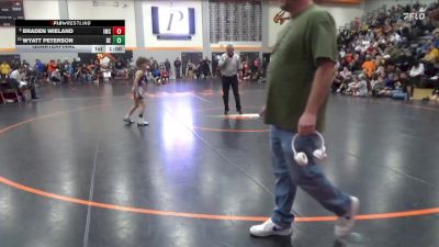 66 lbs Quarterfinal - Wyatt Peterson, DC Elite vs Braden Wieland, Indee Mat Club