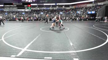 122.8-133.8 lbs Round Of 32 - Lauren Phillips, Mo West vs Alyssa DiFlumeti, Evergreen Wrestling Club